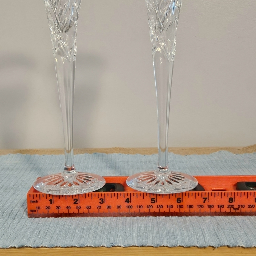 New Pair of Crystal Champagne Flutes - Picture 7 of 13